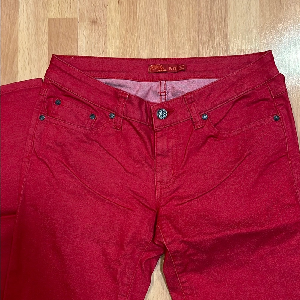 Prana Kara Skinny Red Jeans